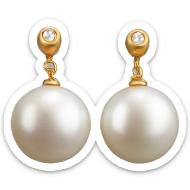 pearl earrings  sticker