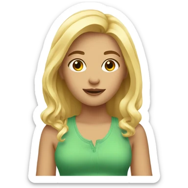 Summer blonde girl sticker
