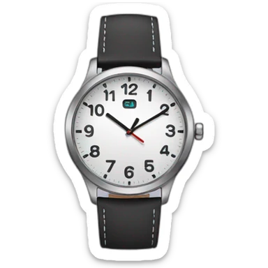 watch showing 01:00 sticker