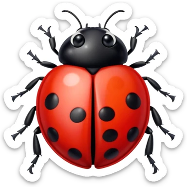Ladybug smile too much sticker