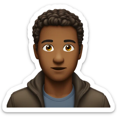 intense gaze of solo boy sticker