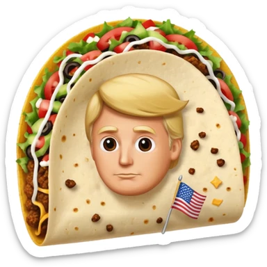Trump taco sticker