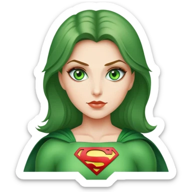 Super woman green eyes sticker