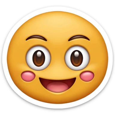 Emoji Sigma con mewing,una mandíbula muy marcada y con una ceja levantada y la otra abajo sticker