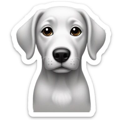 dog black and white sticker