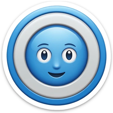 No quiero que tenga cara quiero que sea circular sea azul y que tenga un visto en medio como una verificación de tiktok sticker