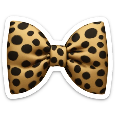 Leopard print bow  sticker