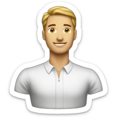 A trader man stand with money  sticker