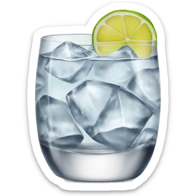 Gin on the rocks sticker