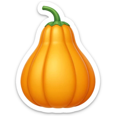   jeff koons style inflatable orange squash  sticker