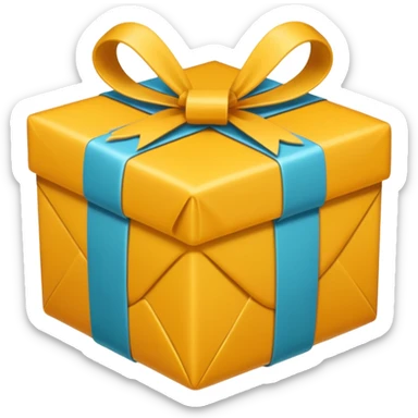 Wrapped gift sticker