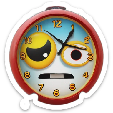 Funny superheroes modern alarm clock for kids sticker