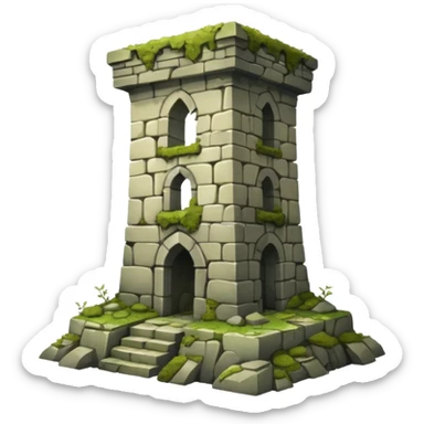 Ruined tower sticker