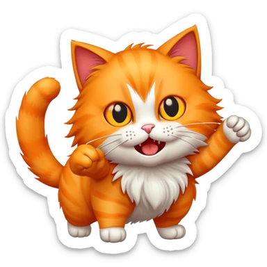 cat attack 1234512 sticker