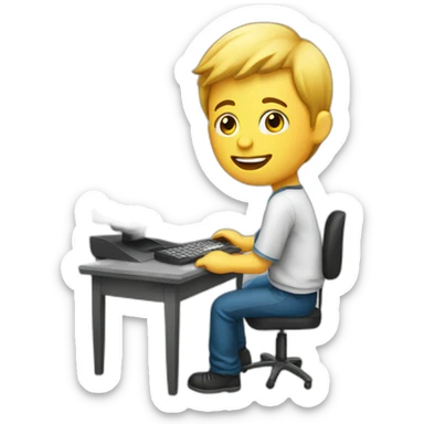 Boy-earning-money-whit-computer sticker