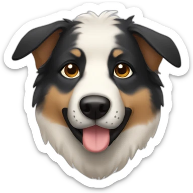 shepherd dog in muzzle sticker