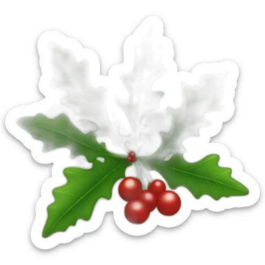 christmas mistletoe sticker