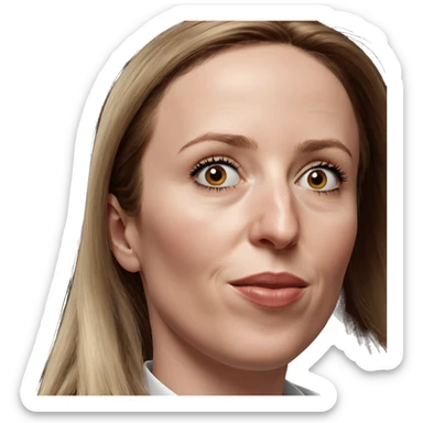 realistic portrait of girl sticker