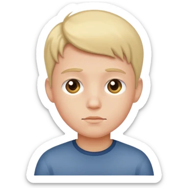 portrait of a lone boy sticker