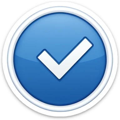 A high-resolution 2D icon of an Instagram-style verified badge. 8 jagged circle sticker