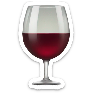 Glass of red vine sticker