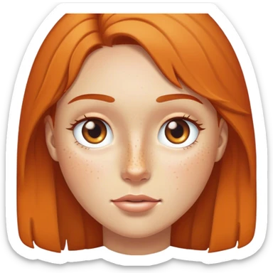 A face with freckles sticker