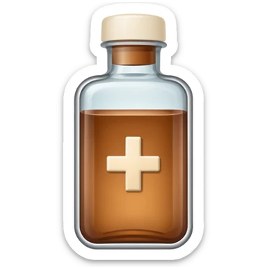 medicine bottle in case in nutral colors sticker