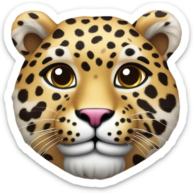 corazón con estampado de leopardo rosa sticker