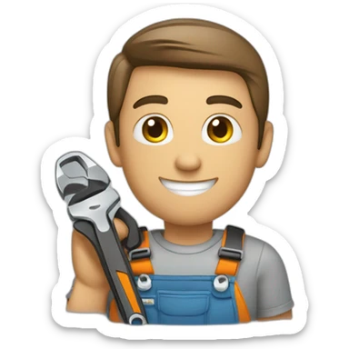 auto mechanic repairing a car bmw sticker