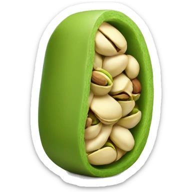 green pistachio crunches cover the roll sticker