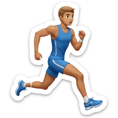 Man trying to catch up to car sticker