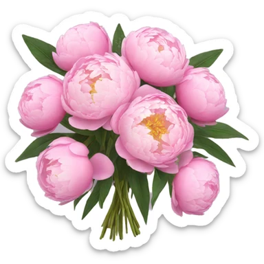 Peonies bouquet  sticker