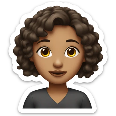 brunette girl esoteric sticker