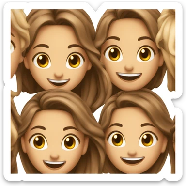 Excited best friends girls sticker