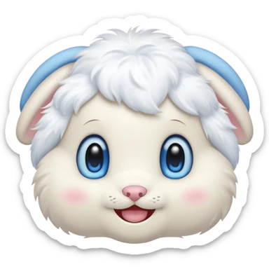 Generate me a cinnamorol emoji and Make it look like her  sticker
