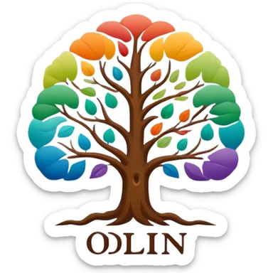 created a highly detailed but manly looking family genealogy logo with multiple colors and make sure to include the name Odlin sticker