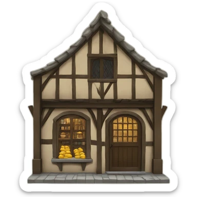 medieval shop facade sticker