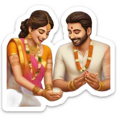 mehendi ceremony sticker