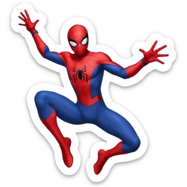 do a spider man and spider web throwing from his hand sticker