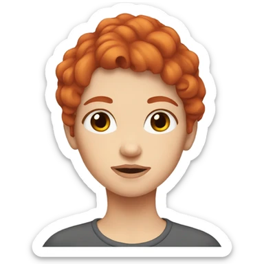 Redhead soft girl sticker