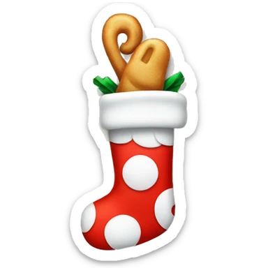 christmas stocking with R on it sticker