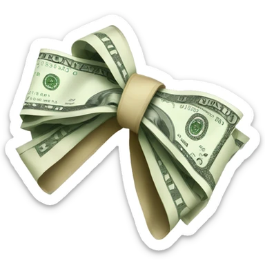 Money bow sticker