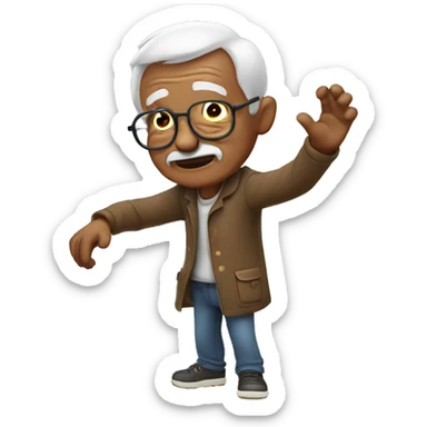 Grandpa dab sticker