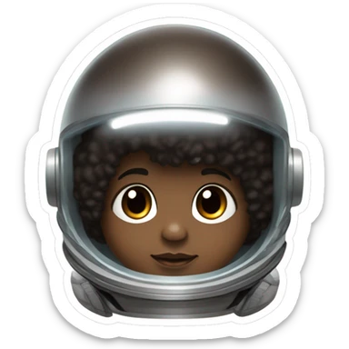 1 year old baby boy named Tevin Walker: Brown Skin, Dark Brown Eyes, Black Michael Jackson Afro, Wearing a Neil Armstrong space suit and round crystal clear space helmet sticker
