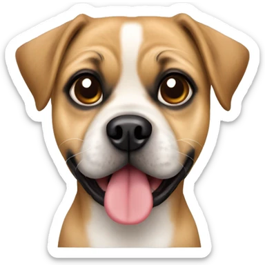 Cute dog pug beagle boarder terrier mix breed  sticker