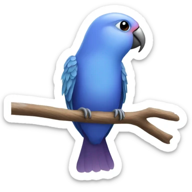 Blue violet small lovebird fisher sticker