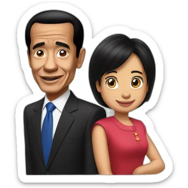 president Jokowi and dora the explorer sticker