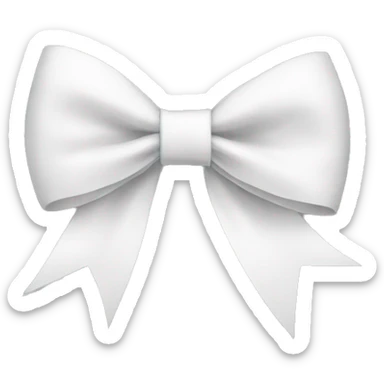 White bow  sticker