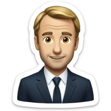 Macron en emoji apple sticker