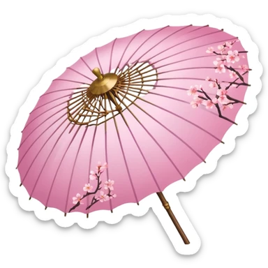 A beautiful Sakura parasol  sticker
